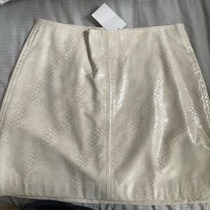 Snakeskin white faux letter skirt from H&M. Never worn!
